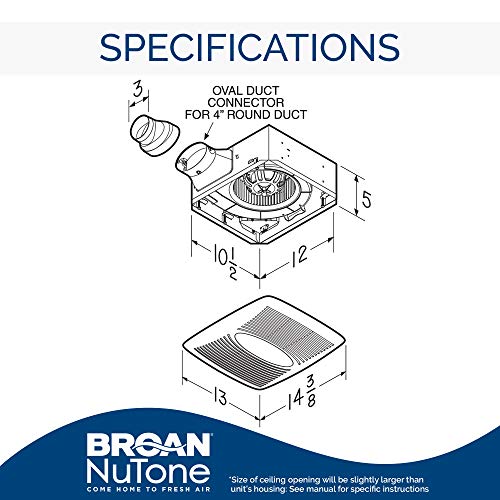 Broan-NuTone EZ80C EZ Fit Ventilation Fan, 80 CFM, 1.1 Sones, Energy Star Certified, White by Broan-NuTone - Image 7