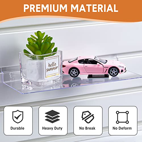 45 Pack Slatwall Shelves Hanging Slatwall Accessories Clear Wall Shelves Shoe Shelves For Wall Retail Display Shelves Slatwall Shoe Shelf For Home Shoe Stores Boutiques Supplies, 4.5 X 10 Inches #TOP2