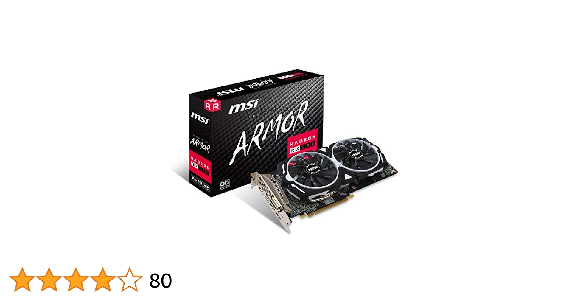 MSI Radeon RX 580 グラフィックボード Overview Radeon RX 580 ARMOR 8G OC | エムエスアイ