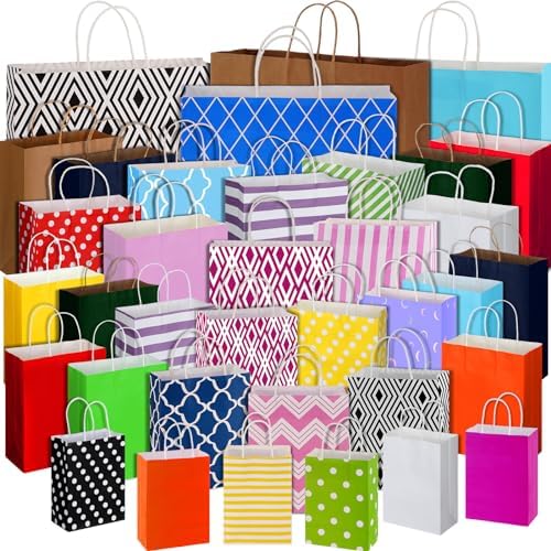 6 Pack Assorted Hooray Paper Gift Bags