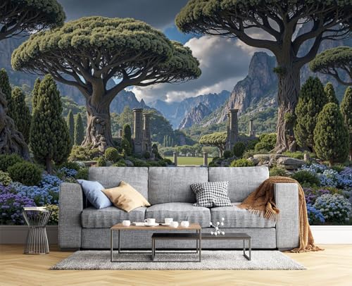 Mural para sala de estar con papel tapiz fotográfico de paisaje 3