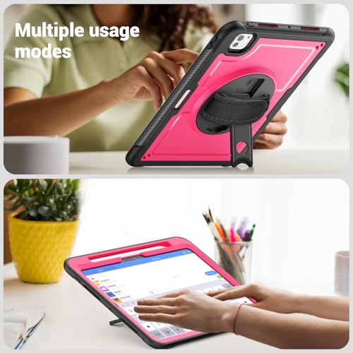Coque iPad Pro 11 M4 A2836 antichoc avec protection écran et béquille rotative - 6