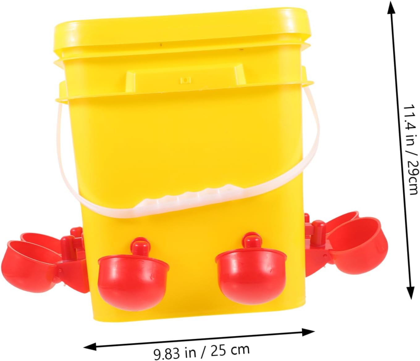 1Set Portable Automatic Poultry Feeder Capacity Chicken Food Container with Drinking Bowls Easy to Clean Lightweight Durable Design for Chickens Ducks More