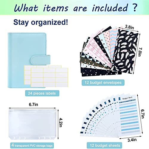 Carpeta A6 impermeable JFDBGU con 31 piezas para el control de gastos mensuales 3