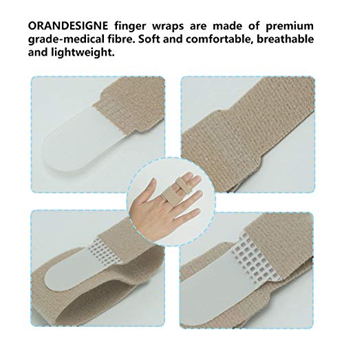 Orandesigne 3 Pack Finger Splints Wraps Trigger Finger Splint Broken Finger Breca Used For Index Middle Pinky Fingers (5 Pack) #TOP3