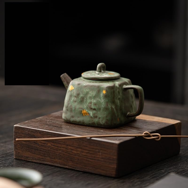 Teiera, Set da tè da Viaggio, teiera in Ceramica, teiera Cinese, Vecchia teiera in Fango di Roccia, Set da tè Vintage, teiera in Bronzo smaltato, infusore per tè in Foglie sfuse, teiere