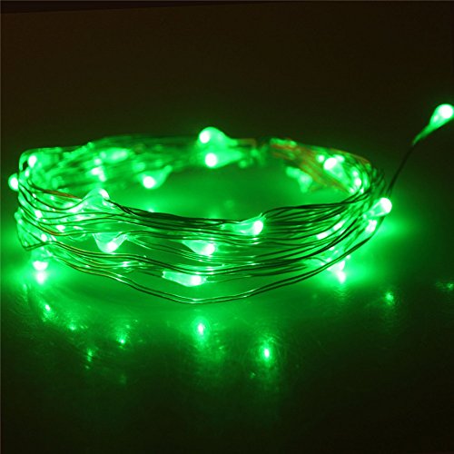 Anjaylia Green Fairy Lights, 16.5Ft/5M 50Leds Led String Lights St. Patrick's Day Decorations Lights(Green) #TOP2