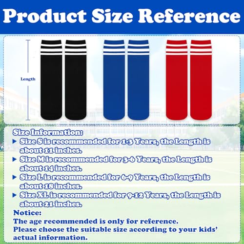 Image of Sarfel Toddler Soccer Socks Kids Soccer Socks Youth Soccer Socks Kids Baseball Socks Girls Softball Socks Boys Football Socks