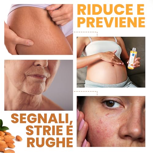 Olio di Mandorle Bio, Spremuto a Freddo, Coltivazione Ecologica - Adatto per Neonati, Anti Smagliature, Struccante, Olio da Massaggio, Corpo, Viso, Capelli, Gravidanza, Seno, 100% Naturale, 2000 ml - 6