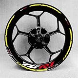 Ces autocollants peuvent être courbés en arc de cercle pour épouser parfaitement les pneus et éviter qu'ils ne se détachent pendant la conduite. Ils se collent facilement directement sur la jante de la moto.