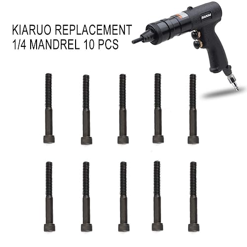 Miniatura 17 de Mandril de repuesto 5/16, mandril de punta de pistola de tuerca de remache, 10 piezas para pistola neumática de tuerca de remache
