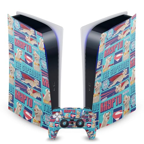 Peau autocollant vinyle PS5 Digital Krypto DC League of Super Pets et skin DualSense