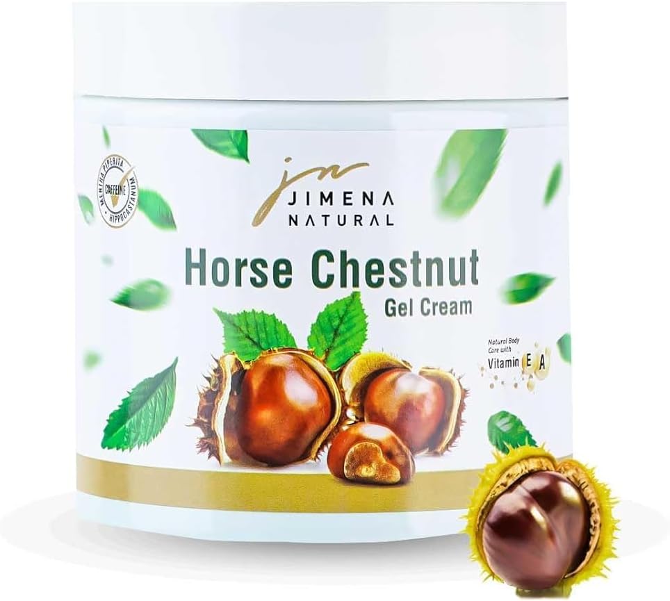 Horse Chestnut Gel Cream – Herbal Skin Care Gel for Legs & Body – Lightweight & Fast Absorbing - Relaxing, Cooling, Soothing Cream for Feet, Legs, Knees, Back (500ml/16.9 Fl oz)