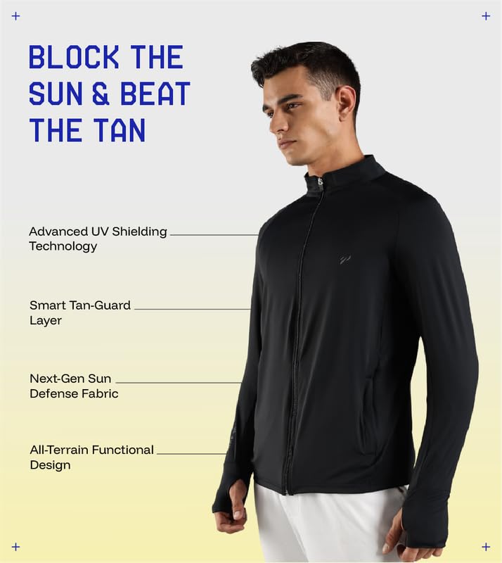 Image of Sunscreen Jacket ICE Pro - UPF 50+ Cooling Jacket for Men & Women | Cool Rush Pro Tech, UV Protection, Breathable, Sweat-Wicking, Anti-Microbial, Lightweight Sun Hoodie for Outdoor Sports & Travel
