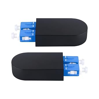 2-Pack SC/UPC Fiber Optic Loopback Adapter Singlemode 9/125 Optical Cable Test Adapter Connector for Testing Applications