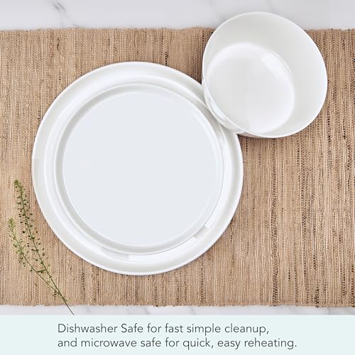 Mikasa Rylee High Rim 12 Piece Bone China Durable Chip Resistant Lightweight Dinnerware Set, Service for 4, White by Mikasa - Image 4
