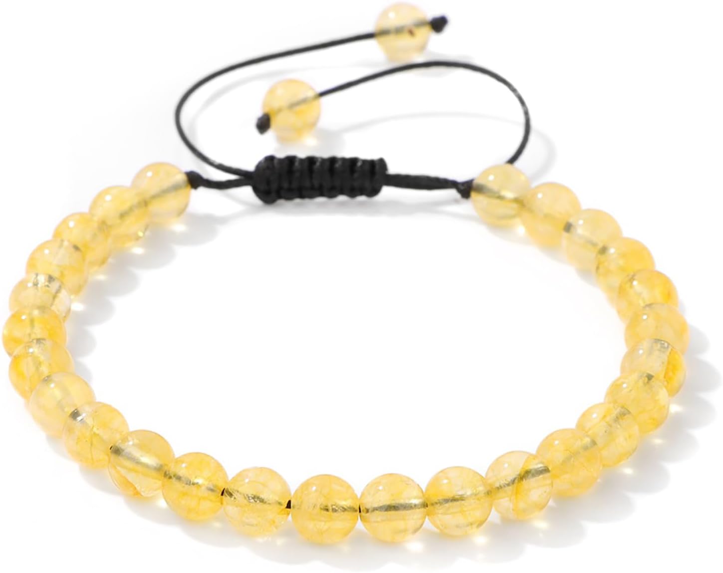 Crystal Bracelet for Women 6mm Natural Stone Bracelets Adjustable Handmade Beaded Bracelets Braided Gemstone Bracelet Healing Crystal Bracelet Crystal Jewelry for Women - Image 2