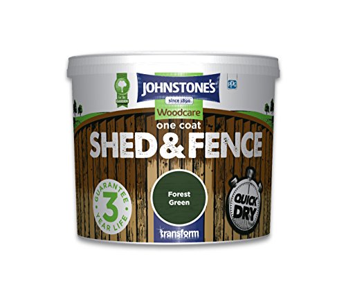 Johnstones Woodcare One Coat Shed and Fence Treatment - Forest Green 5L