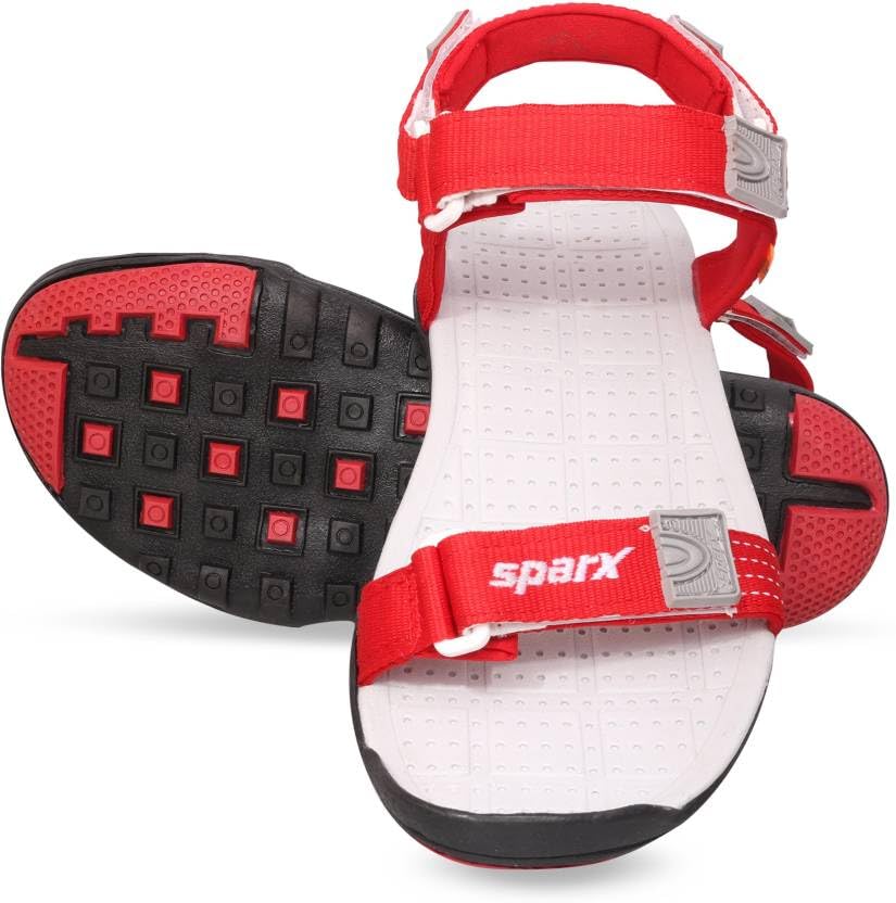 Image of SPARX mens Sparx Men Red Grey Stylish Floaters Sandal