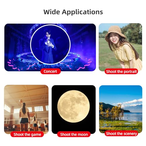 Andoer 40X Mobile Phone Telephoto Lens Kit with Lens Clip, Phone Holder, Extendable Mini Tripod, Remote Shutter for Hiking, Camping, Wildlife Watching - Image 5