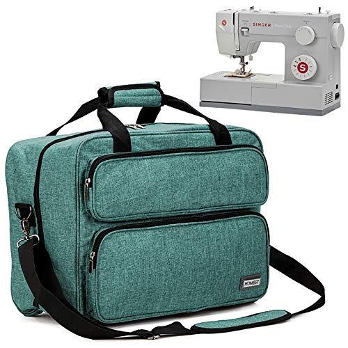 HOMEST Sewing Machine Carrying Case, Universal Tote Bag with Shoulder Strap Compatible with Most Standard Singer, Brother, Janome, Green (Patent Design)