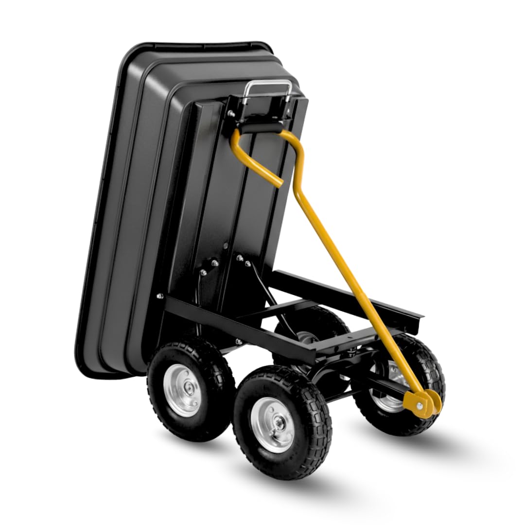 Carro de jardín de Mano Plegable, Capacidad de Carga de 180 kg, Carretilla de jardín, Remolque de Mano