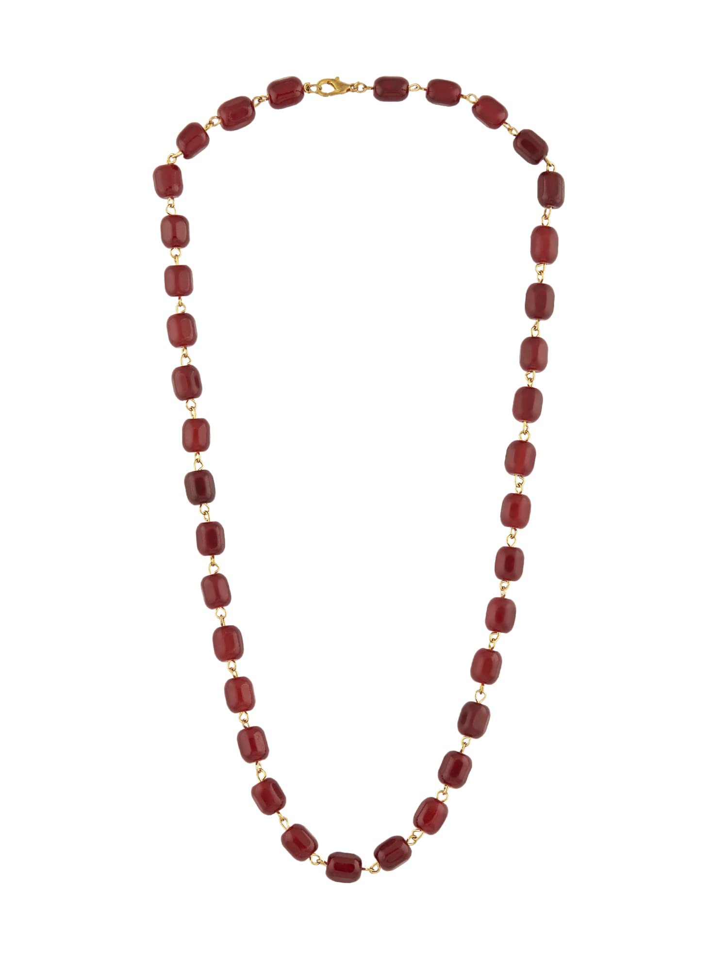 zaveri pearls Maroon Beaded Contemporary Necklace For Women-ZPFK13621-picture-37