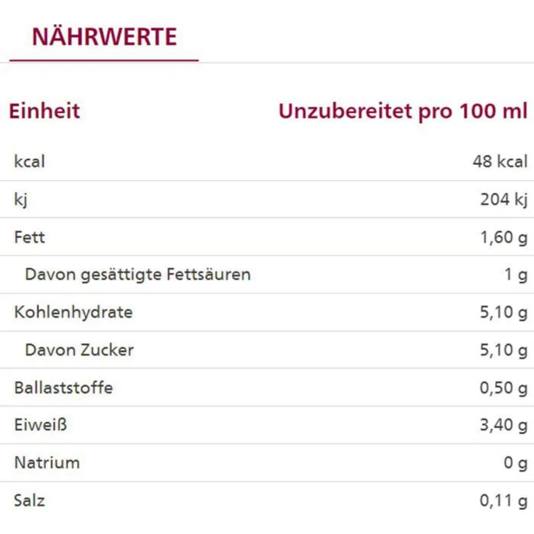 Milch Alnatura fettarme H-Milch 1,5% Fett Haltbare Milch Alpenmilch Milch, je 1 Liter, 24 Stück