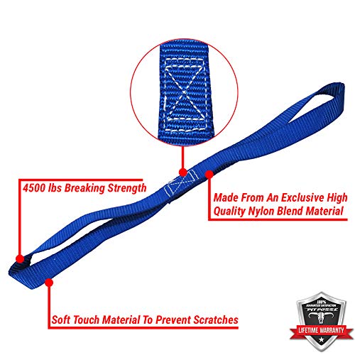 Pit Posse Soft Loop Tie Down Straps (Set Of 4) Blu #TOP3