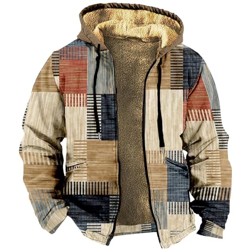 Veste en polaire homme isolante style doudoune à fourrure
