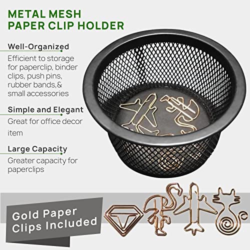 Happy Sellz 4 Pcs Paper Clip Holders - Premium Quality Mesh Material Non-Slip Surface Extra Space Suitable For Paper Binder Clips Rubber Bands #TOP1