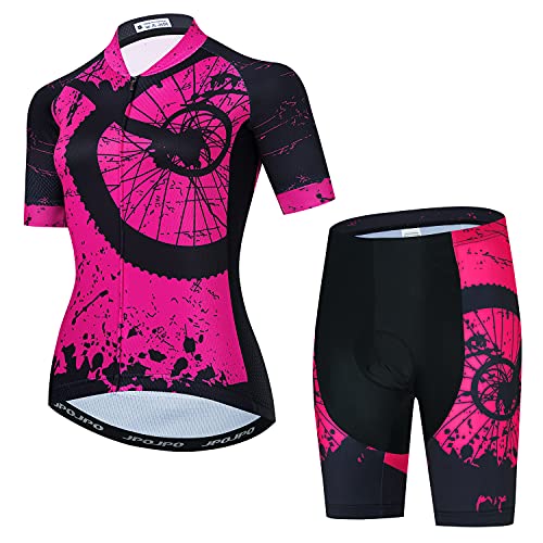 Women Cycling Jersey + Shorts Set Pro Team Bike Jerseys Bicycle Clothing Summer Youth Shirt Top M