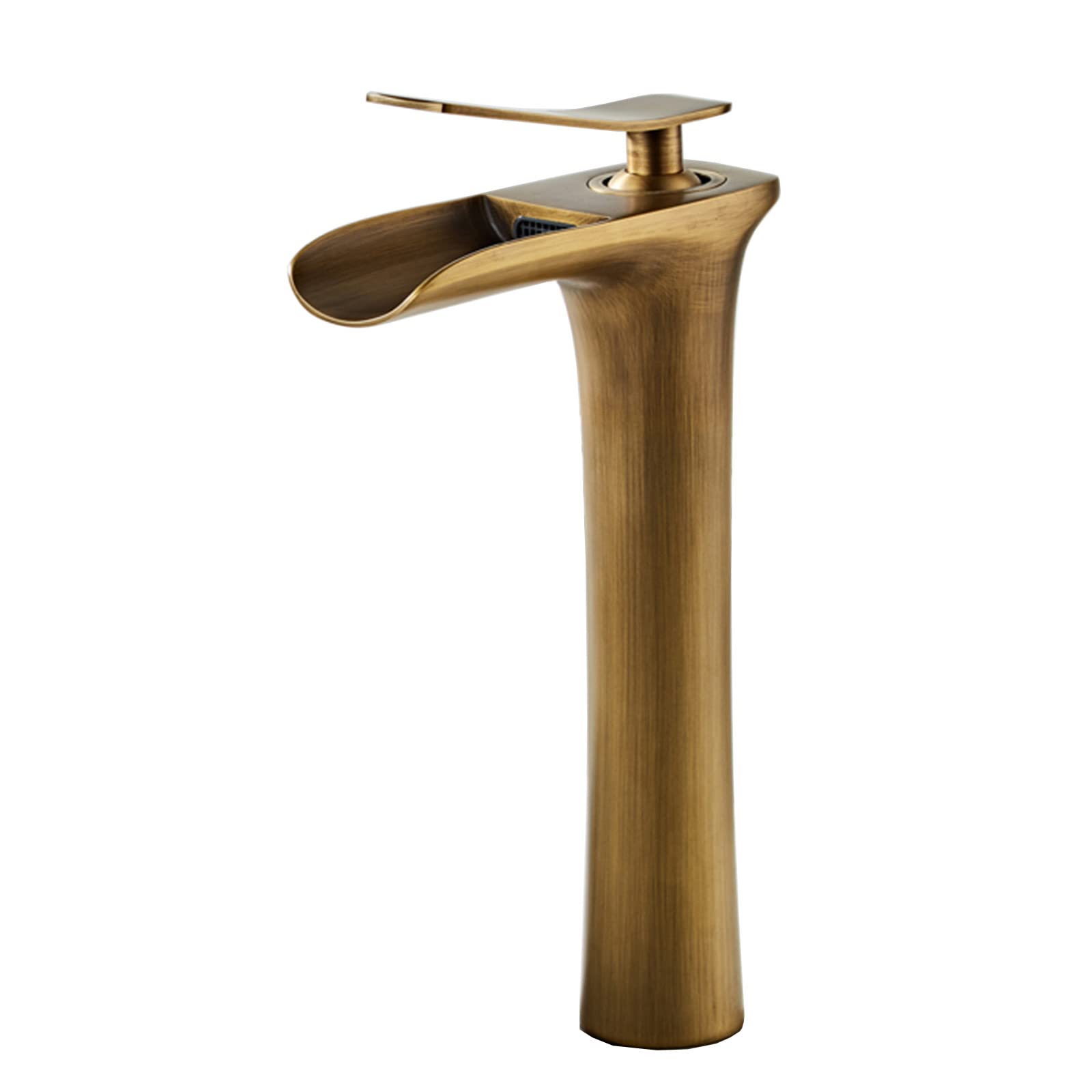 Robinet de lavabo rétro noir mat en laiton haut de gamme pour vasque monotrou