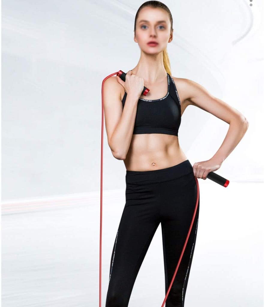 Springseil Erwachsene Fitness Verstellbares Springseil Gymnastikübung Silikagelgriff Mutiges Baumwollseil Fitnesstrainingsgerät Ausdauertraining