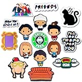 16Pcs Friends Shoe Decoration Charms for Croc Clog, TV Show Charms Accessories