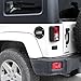 JeCar Fuel Filler Door Cover Aluminum Gas Tank Cap for 2007-2018 Jeep Wrangler JK & Unlimited 2/4 Door