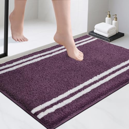 Tapis de douche violet pour baignoire et évier de salle de bain - 2