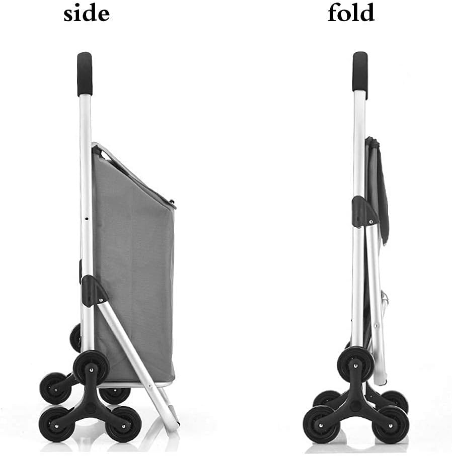 Trolley Cart Multi-Function Shopping Carts, Kitchen Storage Utility Carts, Elderly Shopping Basket, Foldable Aluminum Travel Luggage, Large Capacity Carrying,Dark Blue