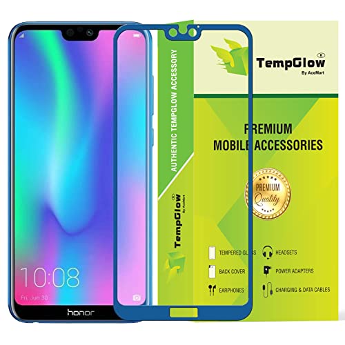 Image of Screen Protector for Huawei Honor 9N (Blue) Tempered Glass Edge-to-Edge 6D Screen Guard With Installation Kit