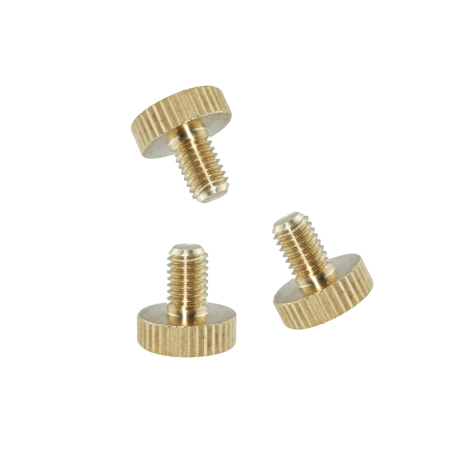 TAODAN 5PCS M5 Flat Brass Bolt Grip Knob Fastener 8MM Knurled Thumb Screw Suitable for Lamp Shade and Mechanical Component and Electronic Equipment Mounting Fixture