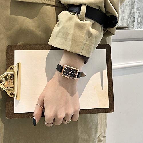 Montre de tempérament pour fille avec boîtier rétro géométrique soigné - 2