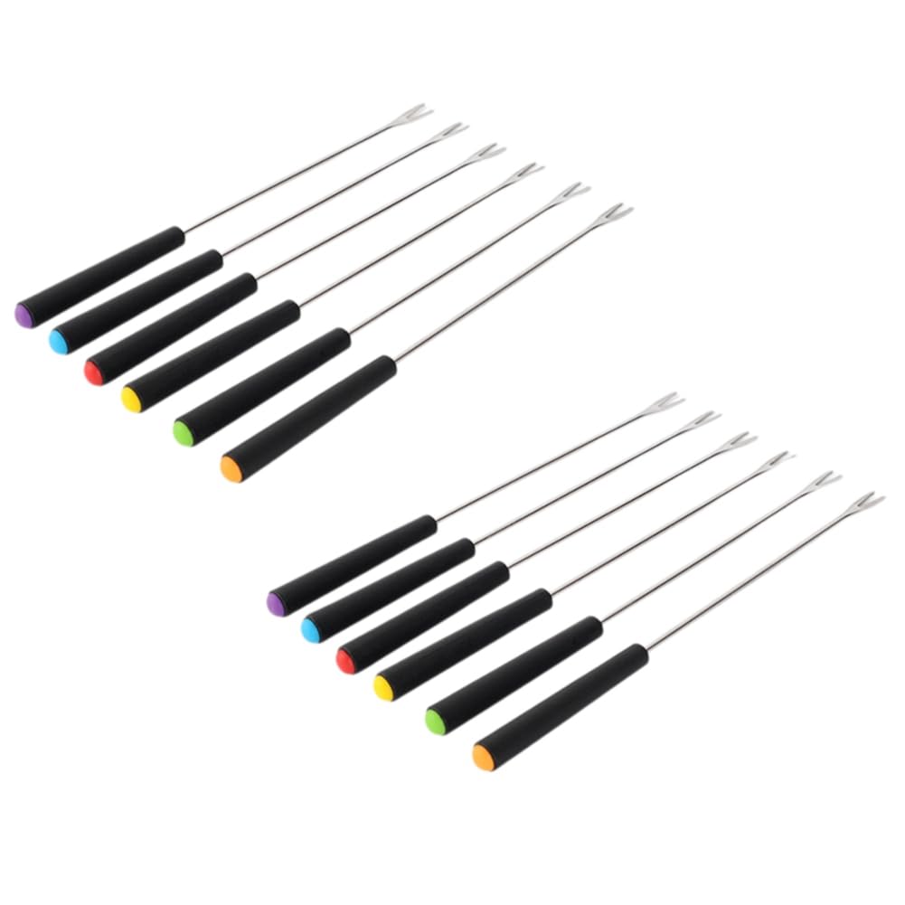 CTRLZS Barbecue Skewers with Handle,Grill Fork for BBQ Camping Cookware Campfire Grill Cooking, Camping Stove BBQ Tools