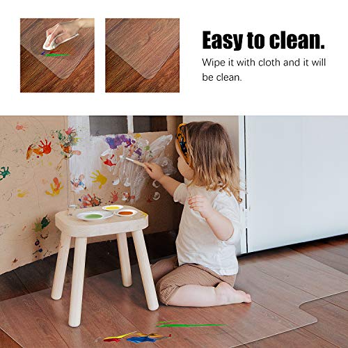 Kuyal Chair Mat, Rolling Chair Mat For Hardwood Floor, 36" X 48" Transparent Pvc Home Office Floor Protector Mat (36" X 48" With Lip) #TOP5