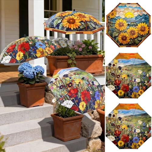 Sunnymove 3 Pack Plant Umbrellas for Outdoor Plants 26" Larger