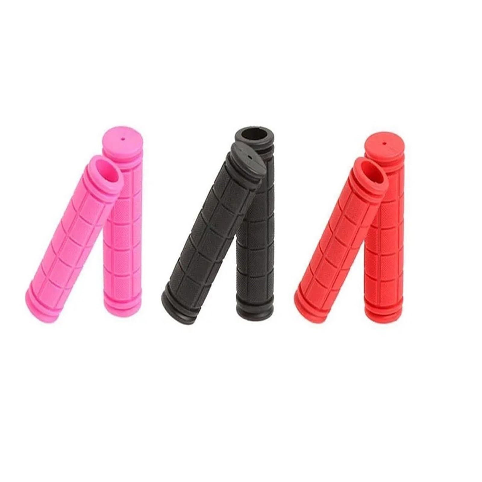 Yangshe Black Rubber Mountain Bike Grips Fixed Gear Non-Slip Bicycle Soft For Mtb Road Bike & Fixed Gear(Black)