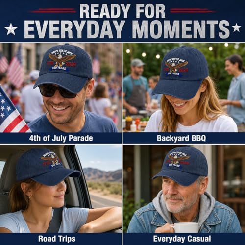Image of 4th of July 250th Anniversary Dad Hats - Just Here for the Fireworks, Fireworks Director - Patriotic Baseball Cap