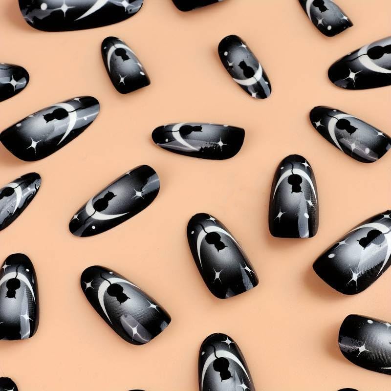 Image of ZOONA 24PCS Everlasting French Nails Artificial Nails Art Set| Lightweight & Long Lasting| Easy To Use| Quick Fix For Festivals & Special Occasions (w1131)