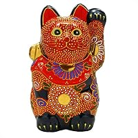 Amazon.co.jp: 九谷焼 招き猫 4号 紺盛 : ホーム＆キッチン