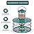 Upgraded Caged Bird Feeders Squirrel-Proof, Flexible Adjustment of Grille Size, 3 Lbs Seed Capacity, DIY Starling-Proof Caged Tube Hanging Wild Bird Feeder, Attract Small Birds(Deep Green)