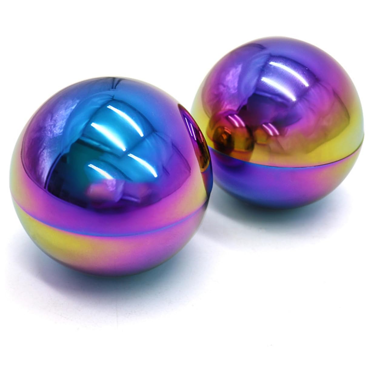 Gogogmee Stainless Steel Colorful Gazing Ball Sculpture for Garden Decor, 6 Inch